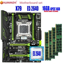 Set di schede madri HUANANZHI X79 con Xeon E5 2640 4x4GB = 16GB 10600R 1333MHZ DDR3 ECC REG memory X79 set di schede madri