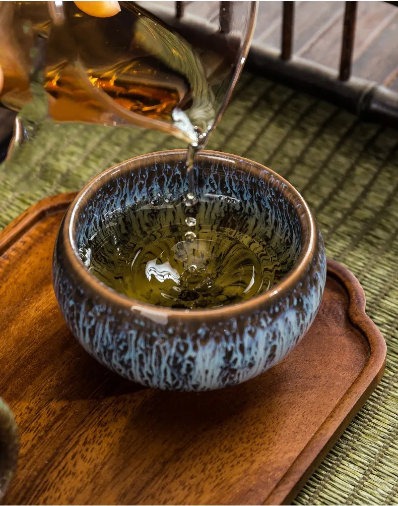 85ml Tea Set Teaware  Tea Set Cup Ceramic Chinese Style Tea Cup Set  Gongfu Tea Set  Colorful Glazed Tea Set