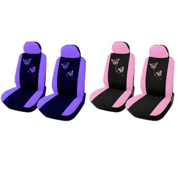 

4pcs/set Car Universal Seat Covers Set Butterfly Embroidery Fashionable Auto Seat Protector Motor Car Interior Decor