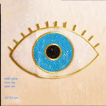 

New Eye Bead Patch Sequined Embroidered Garment Accessories Denim T-shirt DIY Patch