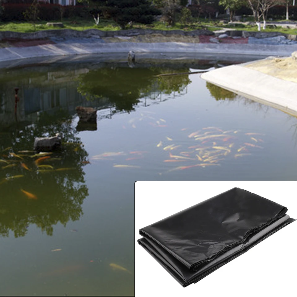 New Hot Sale Waterproof Hdpe Rubber Fish Pool Pond Liner Black Pond Liner For Water Garden Koi Ponds Streams Fountains Pond Liners Aliexpress