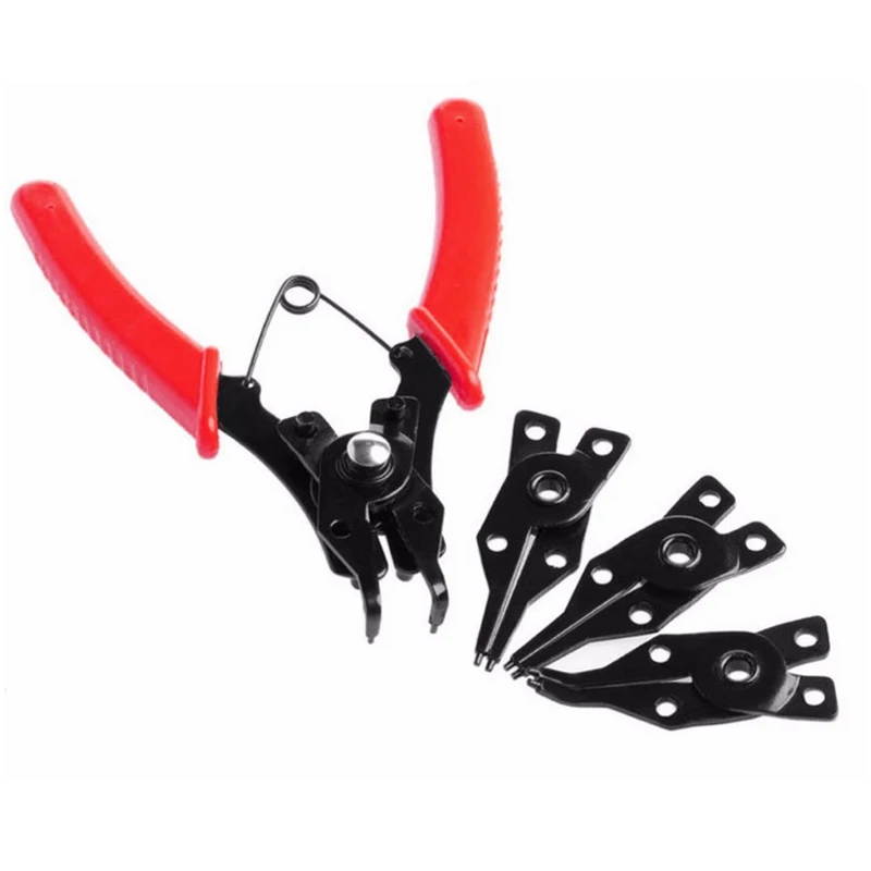 4 in 1 Set Multi  Snap Ring Pliers Multifunction Pliers Tools Internal External Ring Remover Retaining Circlip Pliers