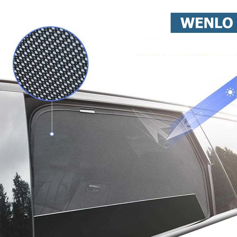 

WENLO For Ford Escort Focus Mondeo Edge Magnetic Car Side Window Sun Shades Window Curtains Car Accessories Sunshade