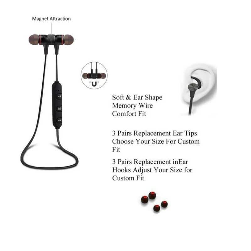 5 0 Bluetooth наушники Спортивные с шейным ободом Магнитные беспроводные