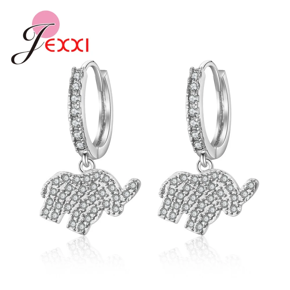 Hot Fashion Women Lovely Long Nose Elephant Dangle Earrings 100% 925 Sterling Silver Trendy Jewelry Accessory Fast Dispatch | Украшения и