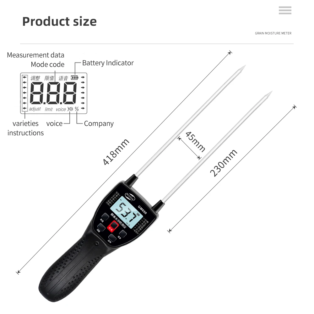 GM650 Moisture Meter Digital Humidity