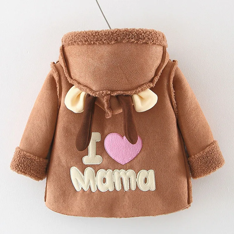 AF223 Brown Keelorn/пальто для маленьких девочек; Вельветовая куртка; Новинка; сезон зима-весна; теплое пальто принцессы для девочек; толстовка с жирафом; повседневная верхняя одежда; Одежда для девочек - Цвет: AF223 Brown