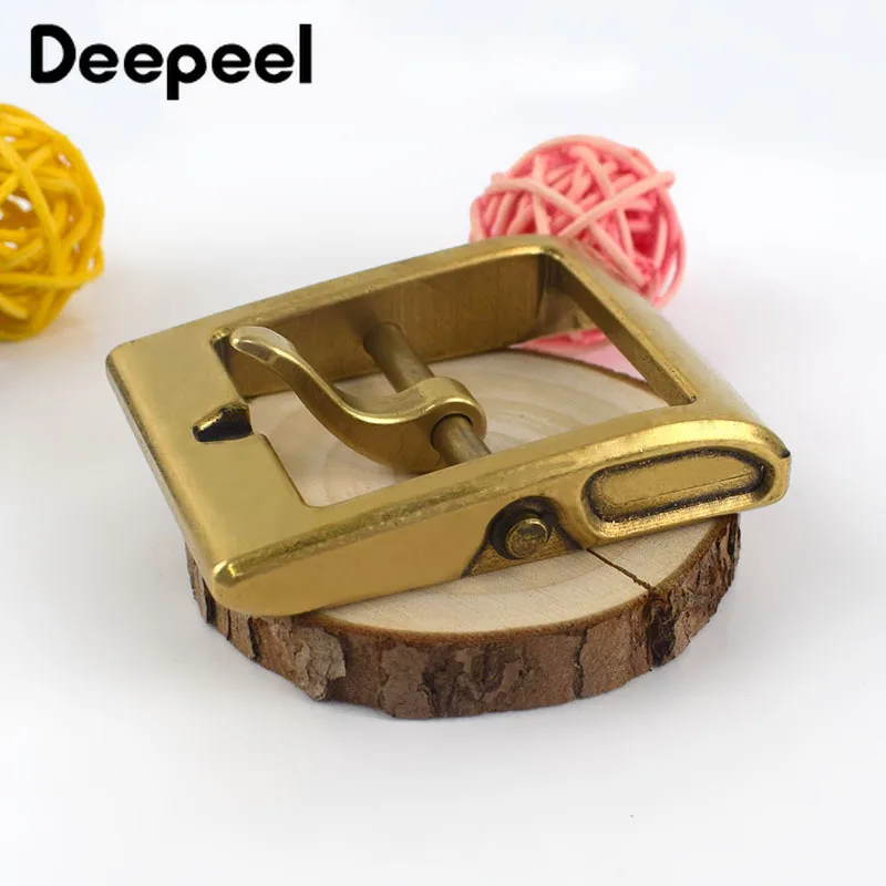 Мужские и женские ремни Deepeel 1 шт. 40 мм цельная латунная металлическая пряжка для