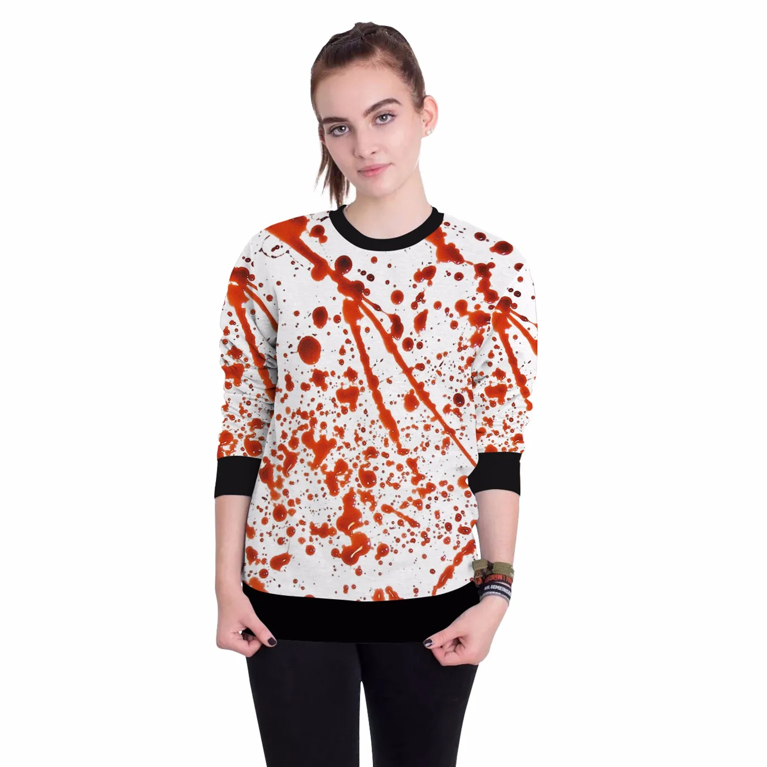 

Halloween Long Sleeve T Shirt Women Streetwear Print Tshirt Women Clothes 2019 Gothic T-shirt Tops Korean Woman Clothes