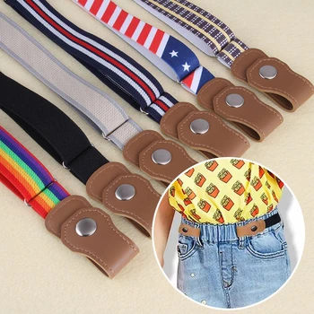 New Kids Buckle-Free Elastic Belt Waist No Buckle Stretch Belts Toddlers Adjustable Boys and Girl`s Belts for Jeans 1