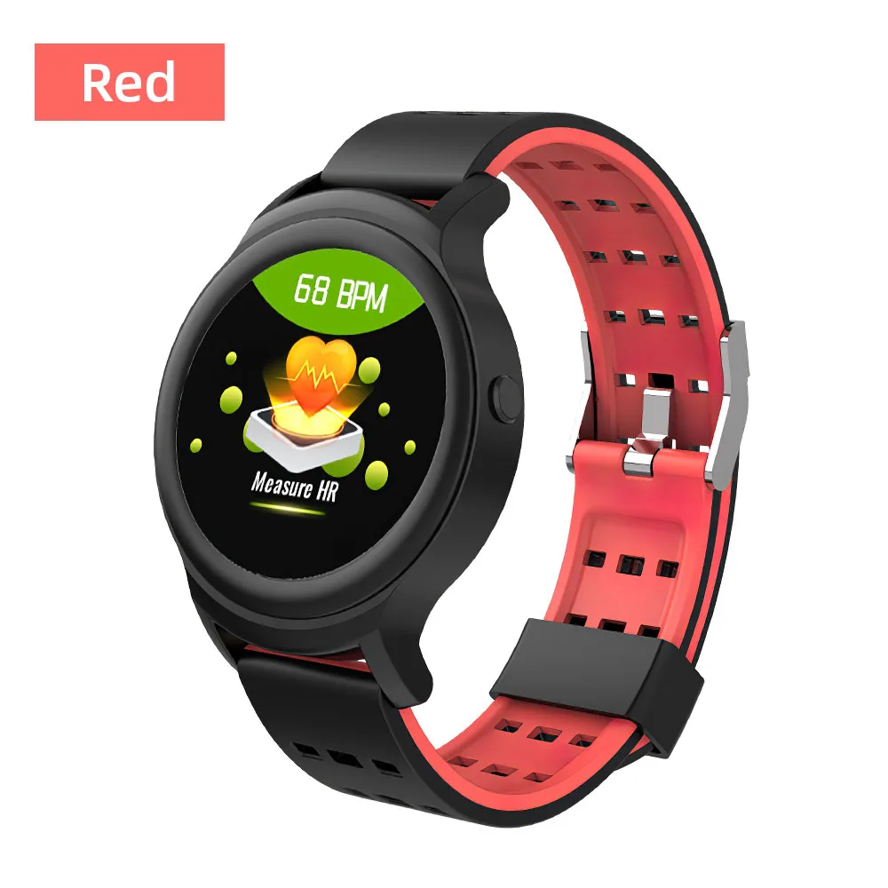 Red B5 смарт-браслет пульсометр мониторинг сна круглый экран браслет gps шаг сигнал с подсчетом часы напоминание сенсорное управление - Цвет: Red
