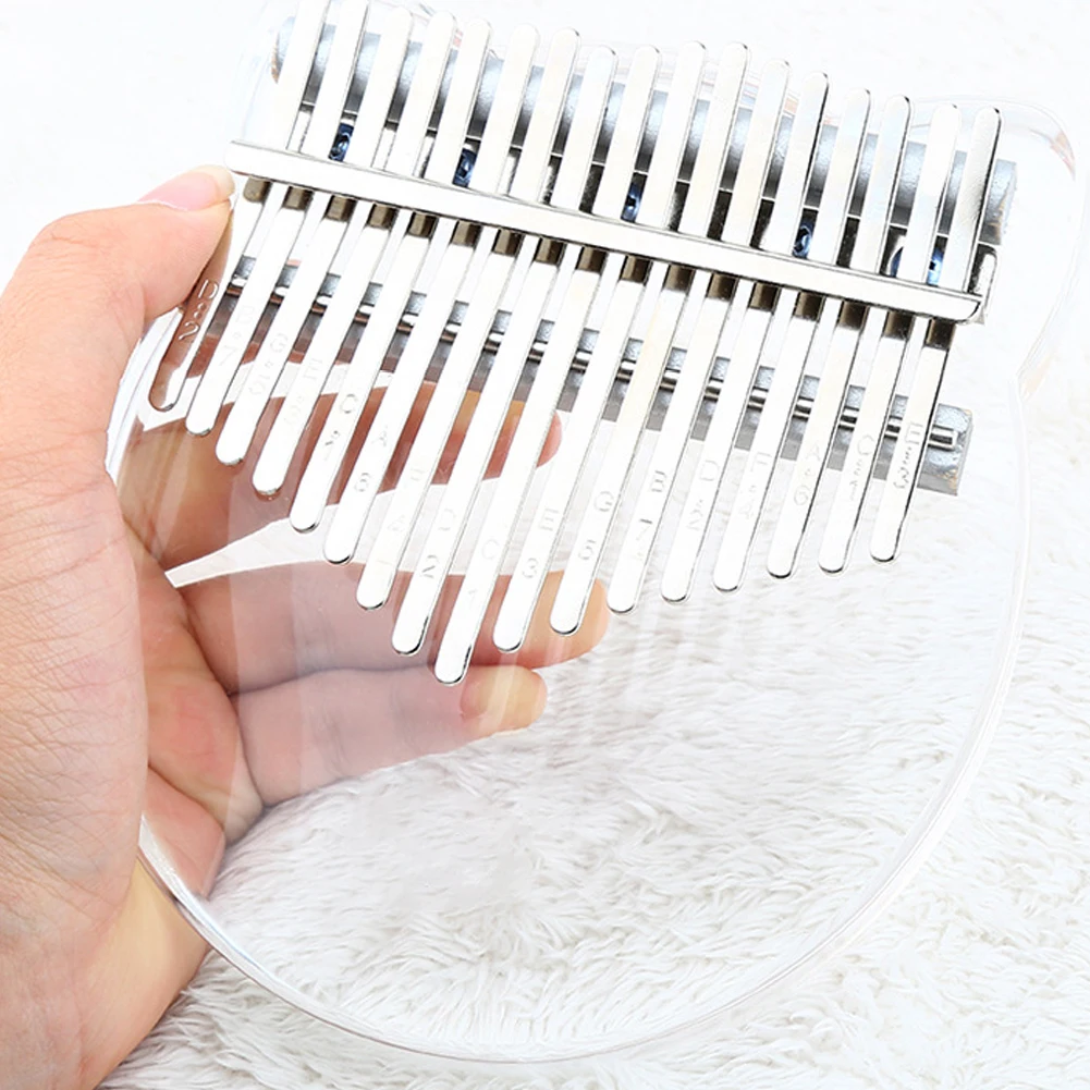 

17 Key Transparent Thumb Piano Kalimba Finger Piano Acrylic Mbira Sanza with Tuner Hammer Gig Kalimba Case Manual Christmas Gift