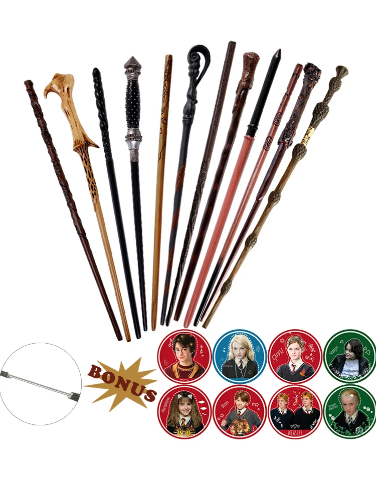 28 Kinds Potters Magic Wands Metal Core Dumbledore Harried Magical Wand Kid Toy No Box with Harry Series Stickers as Gift|Magic Tricks| - AliExpress