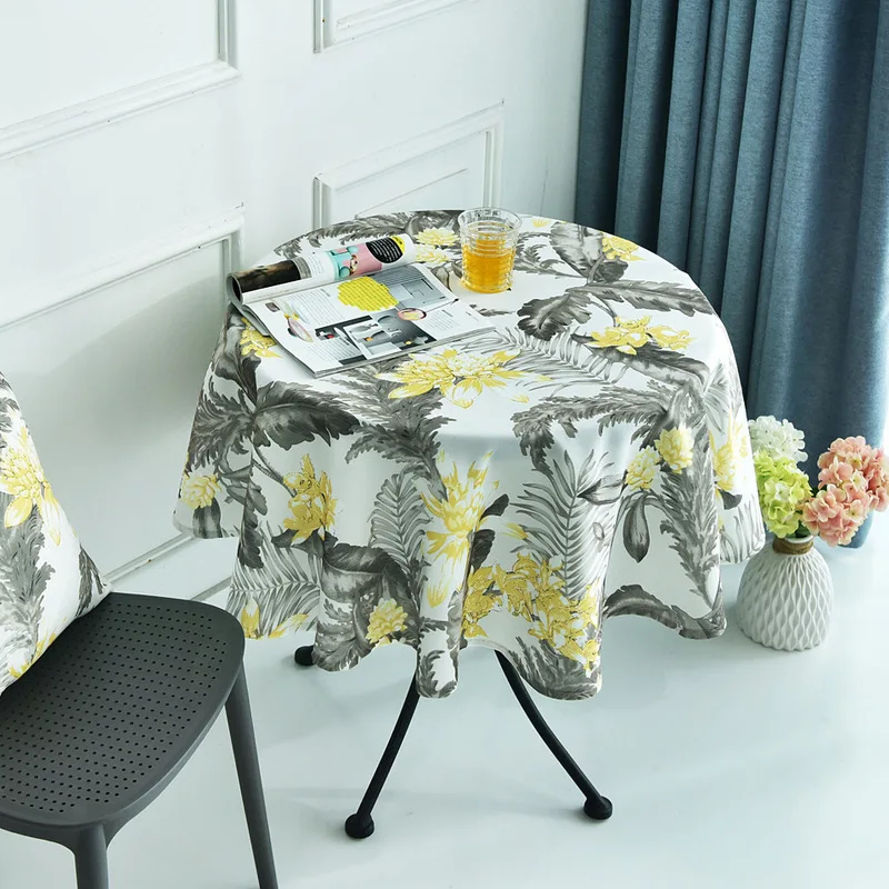  Nordic Round Tablecloth Simple Waterproof Restaurant Hotel Household Round Table Cloth Decoration