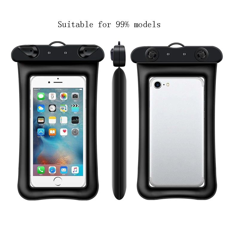 

Floating Airbag Inflatable Mobile Phone Waterproof Bag 2019 New Touch Screen Swimming Transparent Phone Bag Mobile Phone Case