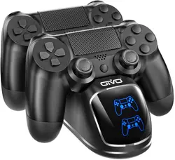 PS4 Controller Charger Dock Station, OIVO Playstation 4 PS4 Controller Charging Dock Station Upgraded 1.8-Hours Charging Chip, PS4 Controller Charger Dock Station, OIVO Playstation 4 PS4 Controller Charging Dock Station Upgraded 1.8-Hours Charging Chip,