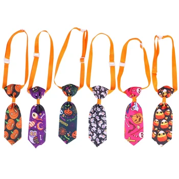 

6Pcs Tie Colorful Beautiful Cosplay Adjustable Neckties Cat Tie Dog Ties Neck Tie for Festival