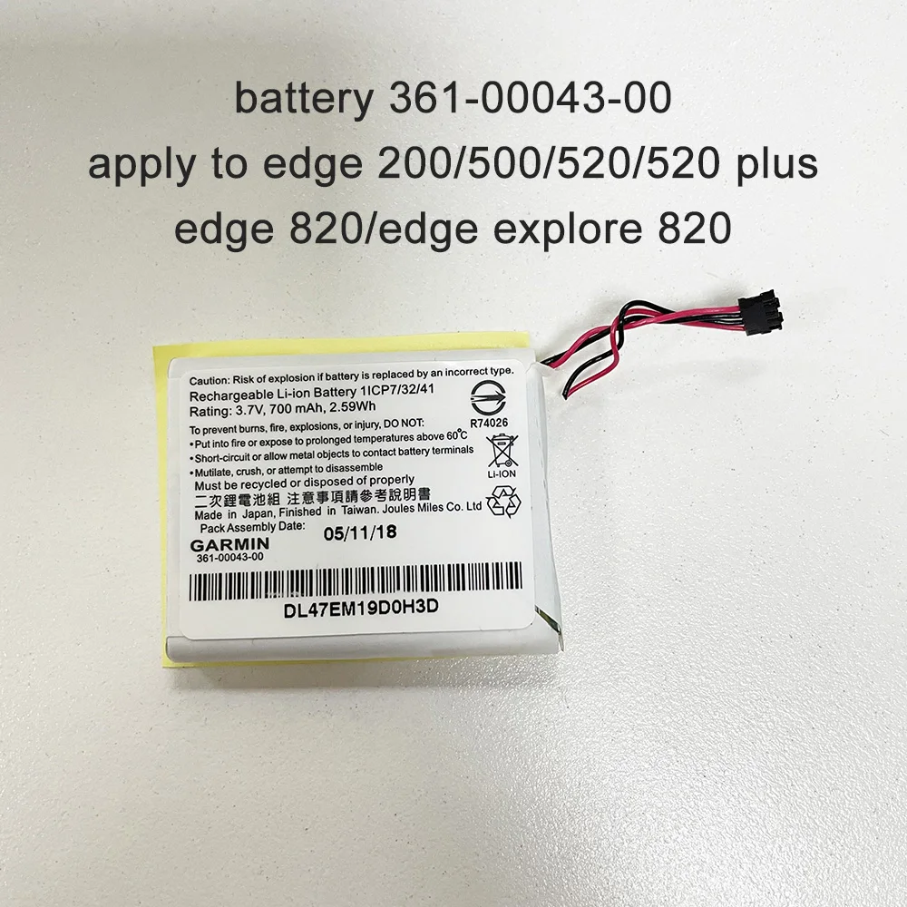 

Li-ion Battery 361-00043-00 For GARMIN Edge 200/500/520/520 plus/820/Explore 820 Bicycle Computer Part Replacement Repair