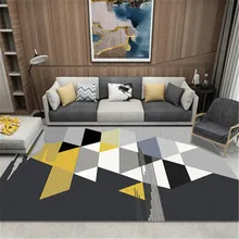 Скандинавский современный абстрактный Серый Золотой кривой узор Кристалл бархатистый коврик Современный ковёр для гостиной спальни коврики CF