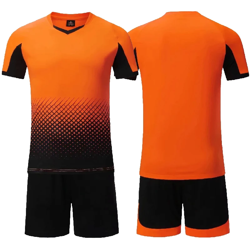 New Blank Men Adult Soccer Jersey Set Survetement Football Kit Men