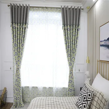 

Nordic Style Atmospheric Fashion Printing Angel's Eye Shade Curtains for Living Dining Room Bedroom.