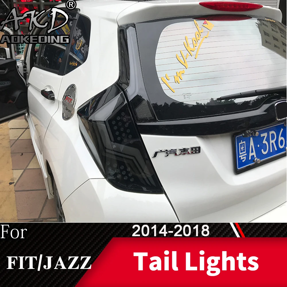 Задний фонарь для приспособление для автомобиля GK5- Honda Jazz светодиодный задние фары, противотуманные фары Габаритные огни DRL Тюнинг автомобилей, автомобильные аксессуары