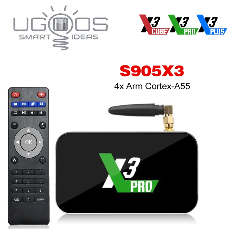 

Ugoos X3 PRO TV Box Android 9.0 4GB RAM 32GB X3 Plus 64GB DDR4 Amlogic S905X3 WiFi 1000M 4K X3 Cube 2GB 16GB Set Top TVBox