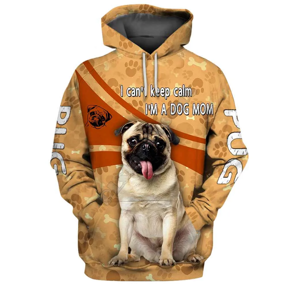 Pug 3D Hoodies Printed Pullover Men For Women Funny Dog Sweatshirts Fashion Cosplay Apparel Sweater