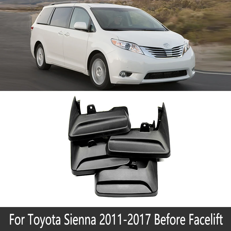 Брызговик для Toyota Sienna XL30 2011~ Fender брызговик Всплеск закрылки аксессуары для брызговиков 2012 2013 - Название цвета: Fit Before Facelift