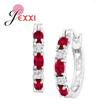 

New Statement Korean Women 925 Sterling Silver Hoop Earrings AAA Zircon Piercing Earrings Charm Jewelry Accessories Bijoux