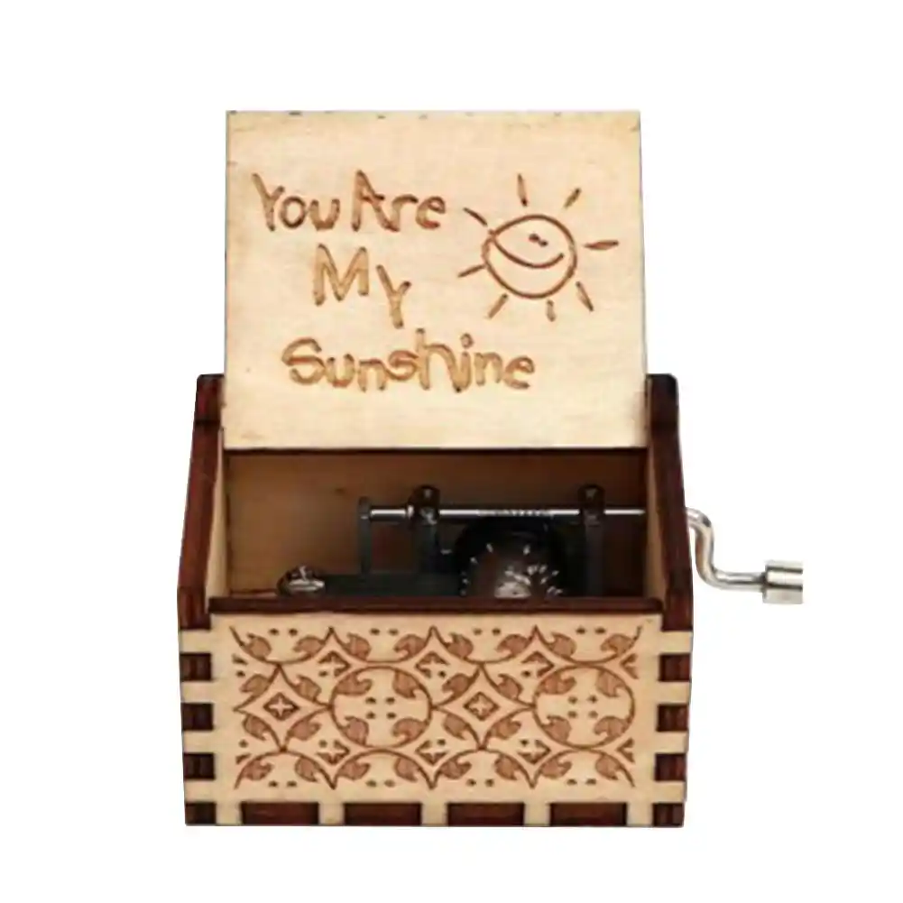 レトロスタイル木製彫刻ハンドクランクオルゴール工芸キッズ音楽玩具誕生日ギフト オルゴール Aliexpress