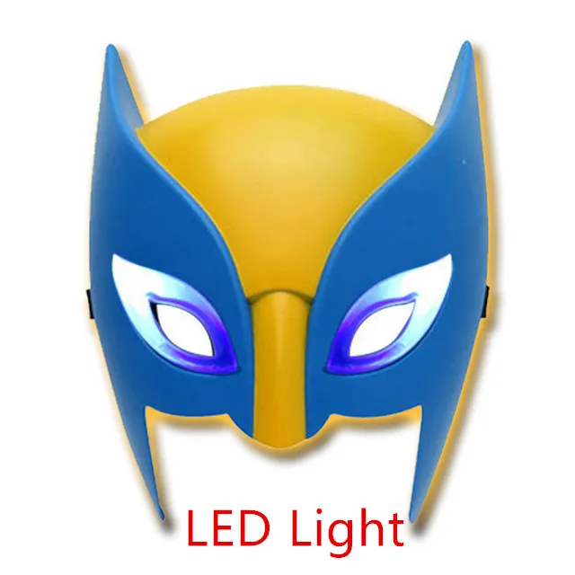 LED Light Марвел Росомаха фигурка игрушки маска Росомахи коготь плащ косплей игрушки для детей супергерой оружие - Цвет: LED Light