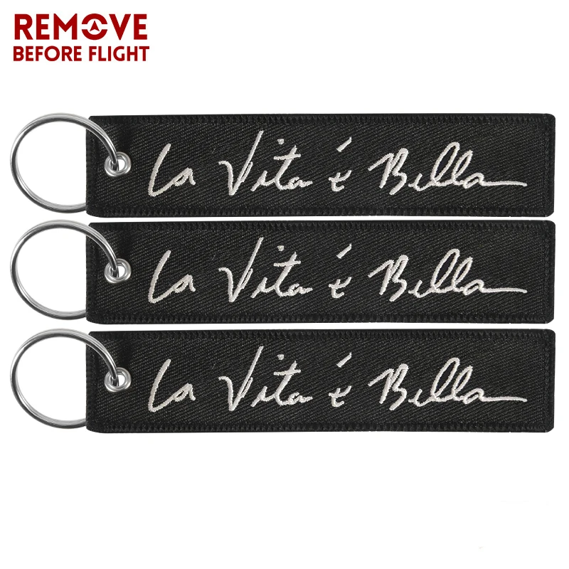 Модный автомобильный брелок La Vita E Bella черный для ключей автомобилей и мотоциклов