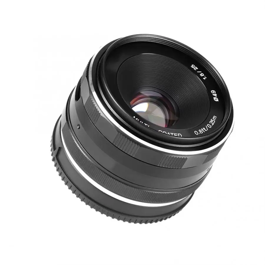 Meike 25 мм f1.8 широкоугольная ручная фокусировка Prime фиксированная рамка объектива линзы для sony E mount беззеркальных камер