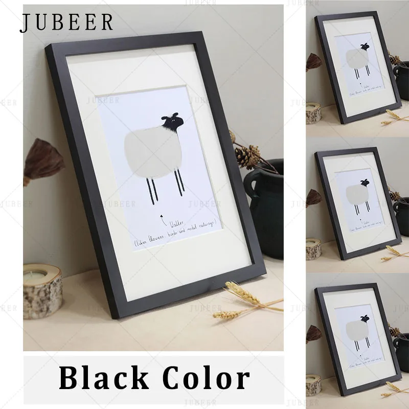 Nordic Simple Wooden Frame A4 A3 Black White Color Picture Photo Frames For Wall picture frames wall photo frame home decor photo frame