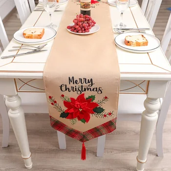 

Christmas Table Runner Living Room Dining Table Coffee Table Tablecloth Christmas Party Tablecloth Decoration