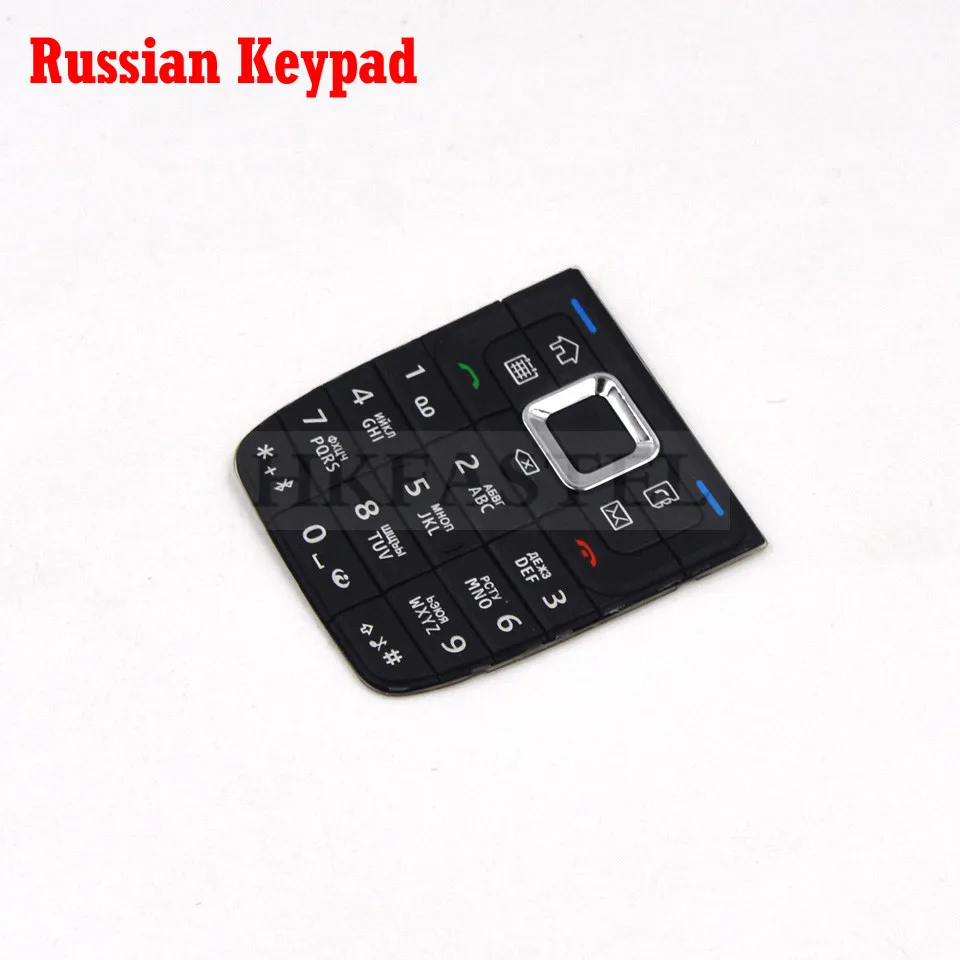 Для Nokia E51 Серебряный полный корпус для мобильного телефона чехол(без клавиатуры)+ инструмент - Цвет: Russian Keypad