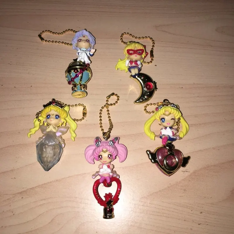 5 шт./компл. Аниме Фигурка Сейлор Мун куколка Твинкл Guardian Chibi брелок мультфильм
