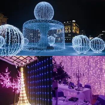 

300 LED Fairy String Curtain Light Wedding Birthday Party Fairy String Lights Garland Christmas Wedding Decoration LED Lighting
