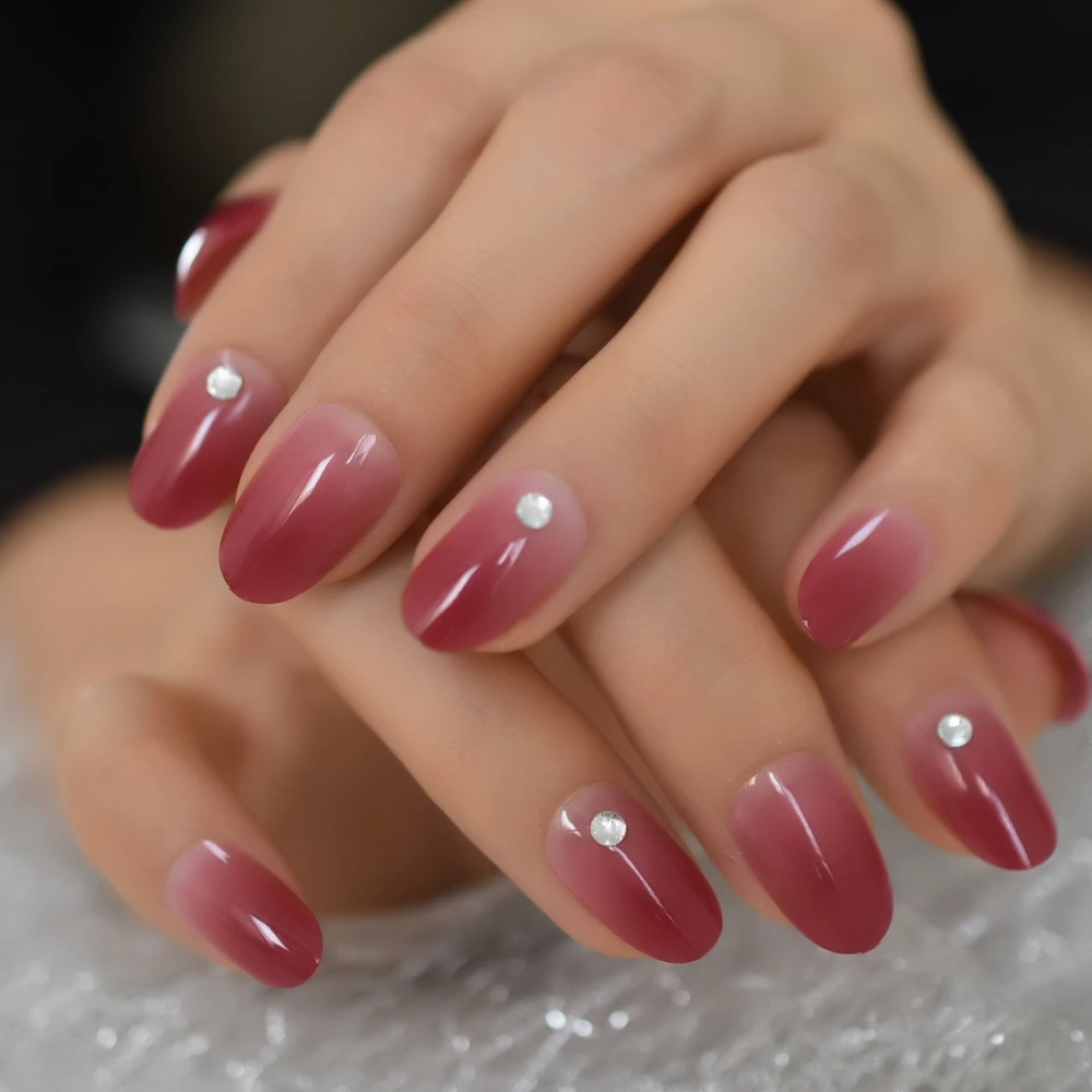 red ombre nails
