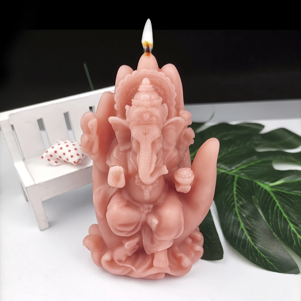3D Elephant Buddha Shape Silicone Mold Cake Candle Soap Gypsum Resin Mould DIY Aromatherarpy Household Decoration Craft Tools | Дом и сад