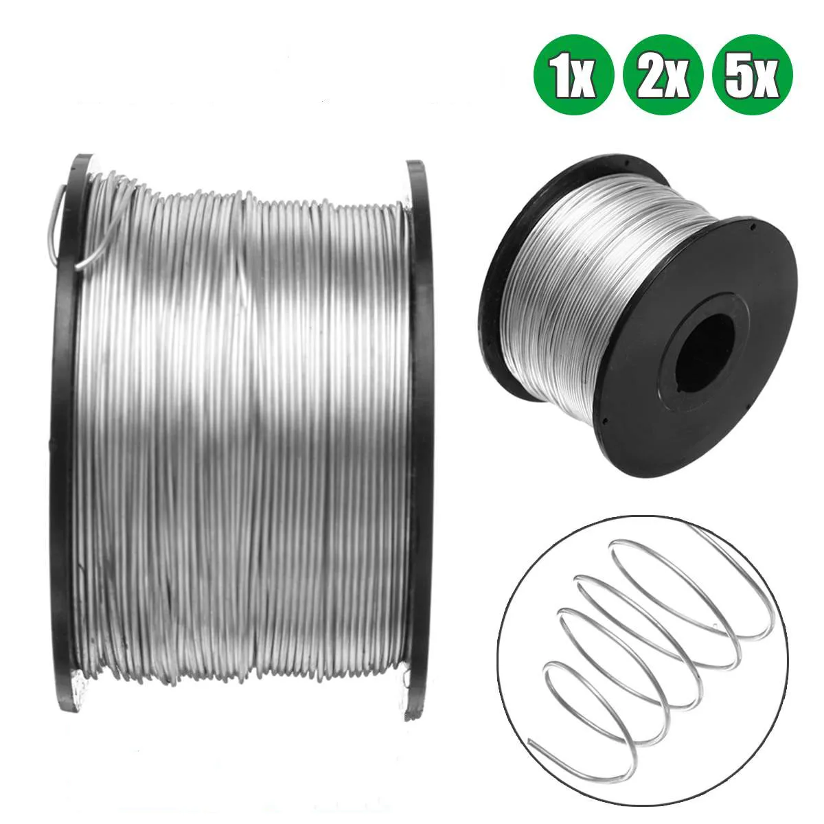 

XNEMON 1/2PCS 110M 0.8mm Steel Tie Wire Coil Tying Machine Antirust For Automatic Rebar