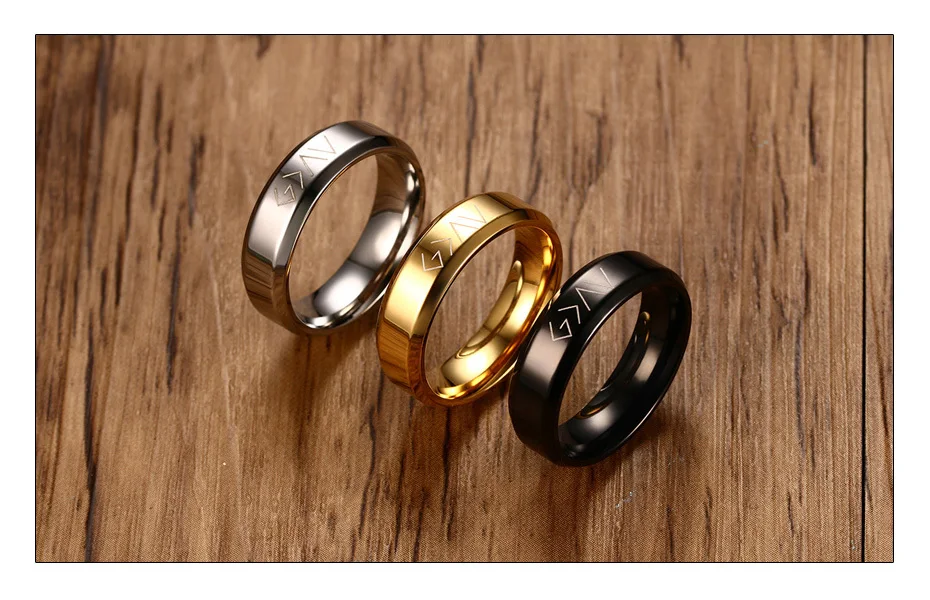 Meaeguet God Is Greater Than The Highs And The Lows Ring Men's Personalized Stainless Steel Wedding Bands Jewelry (1)