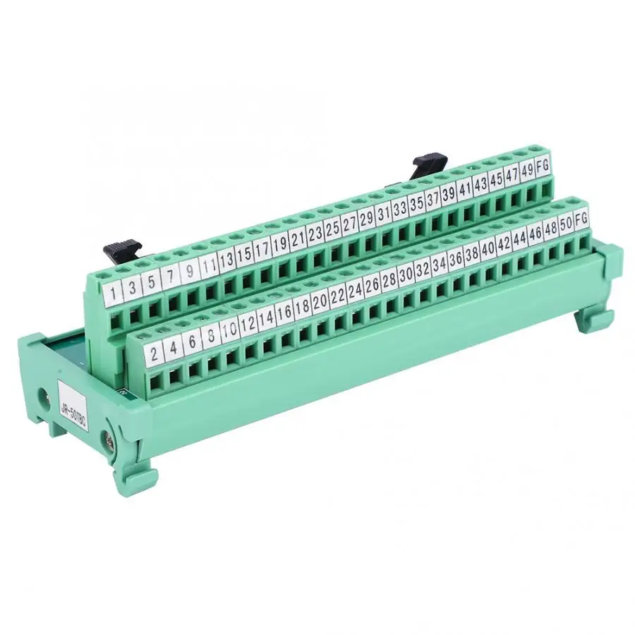 

IDC-50P PLC Board Terminal Block 35mm DIN Rail Mount Signal Adapter Board PLC Adapter Relay Module AWG 22-16