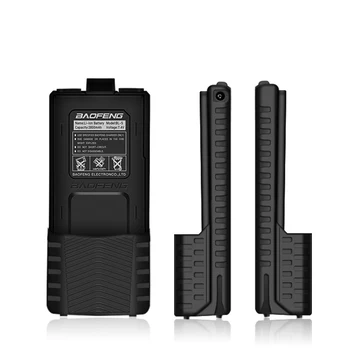 

UV5R Walkie Talkie Battery Extended 7.4V 3800mAh Li-ion BL-5 Battery Pack For Baofeng UV-5R UV-5RE Black