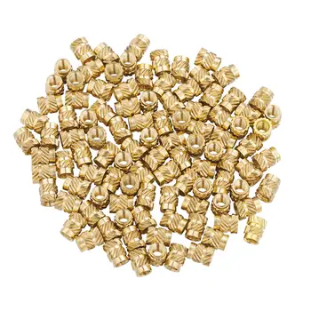 

iplusmile 100pcs M3 Thread Knurled Brass Threaded Heat Set Heat Resistant Insert Embedment Nut for 3D Printer (Golden)