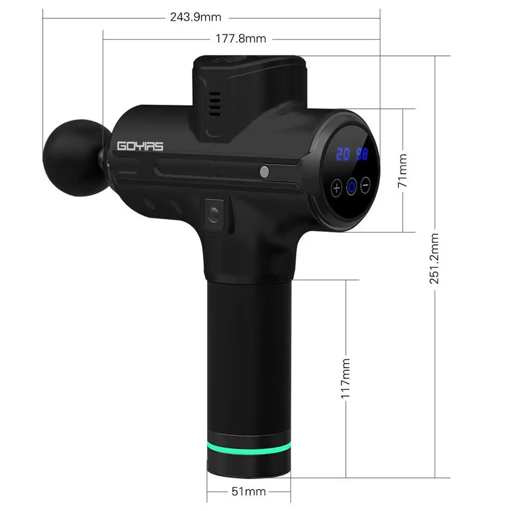 GOYIRS Massage Gun Muscle Massager Deep Tissue Percussion Portable Handheld Electric Body Massager Sports Quiet 1 GOYIRS Massage Gun Muscle Massager Deep Tissue Percussion Portable Handheld Electric Body Massager Sports Quiet 2