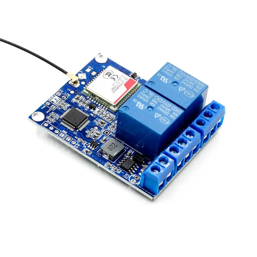 2 канальный релейный модуль SMS GSM удаленный контроль переключатель SIM800C STM32F103C8T6 для парника кислородный насос