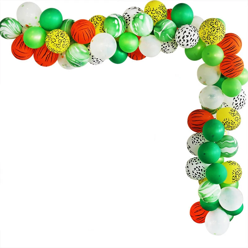 

WEIGAO 70/113Pcs Jungle Safari Party Balloon Garland Green Orange Theme Balloons Arch Decor for Kids Birthday Party Decorations