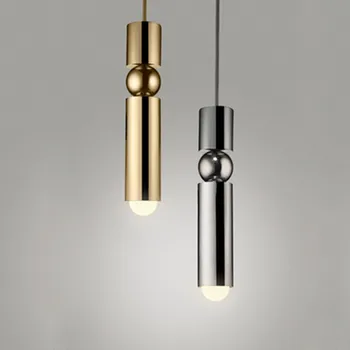 

1pcs Nordic modern pendant lights plated gold silver iron creative hanging lamp dining living room bedroom balcony light fixture